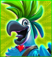 RG電子搖滾派對老虎機-一般符號 貝斯鸚鵡